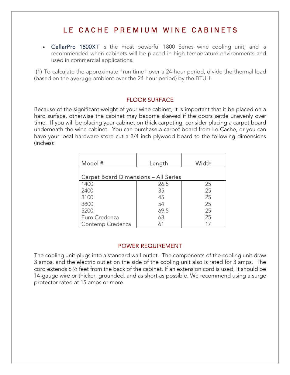 Vintage Cellars Le Cache Cabinet Owners Manual User Manual | Page 11 / 34