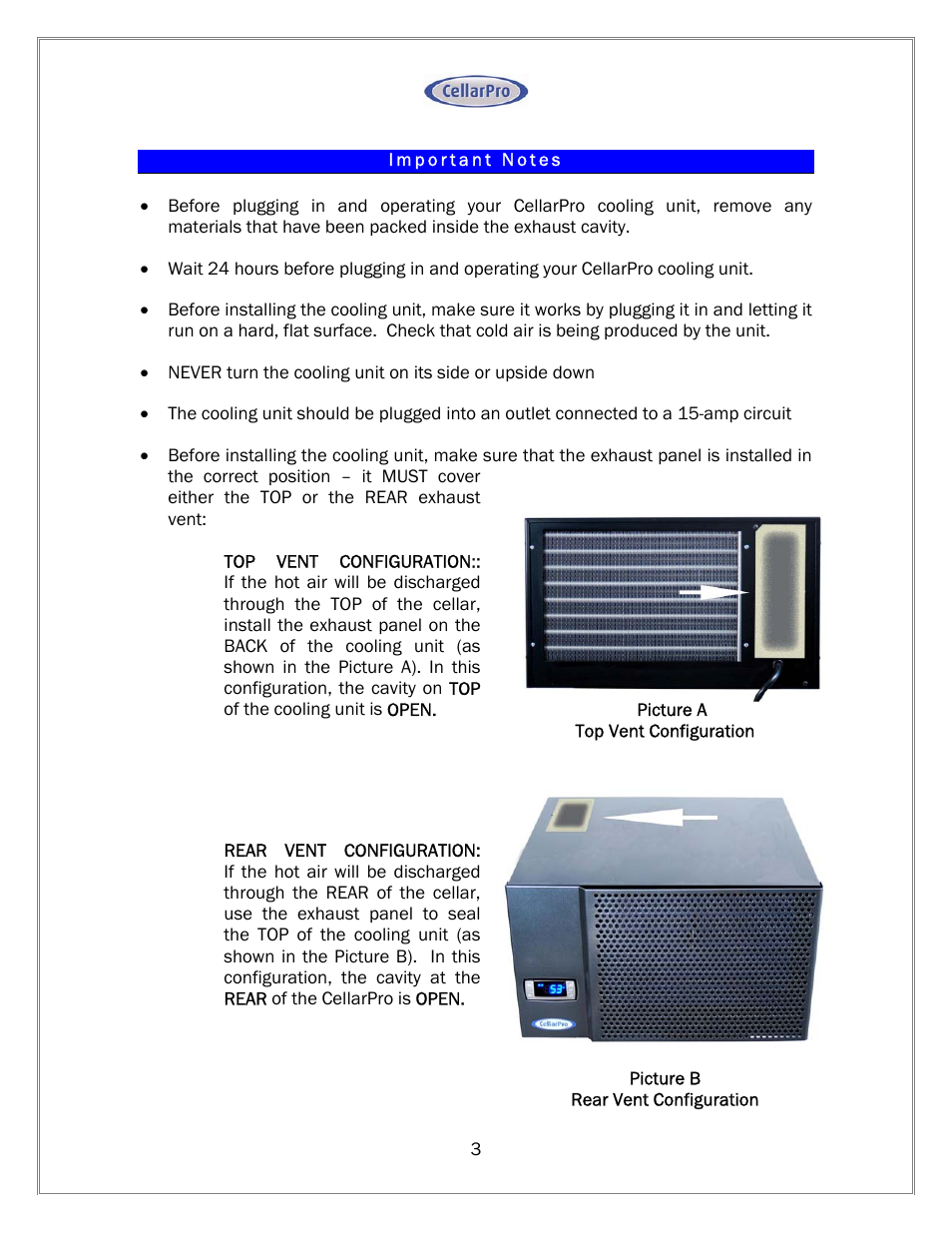 Vintage Cellars CellarPro Owners Manual User Manual | Page 4 / 26