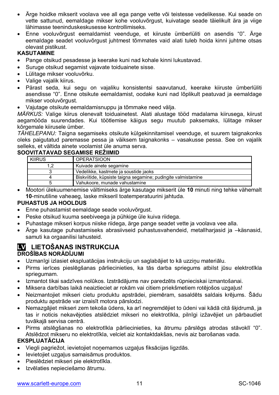 Scarlett SC-1046 User Manual | Page 11 / 16