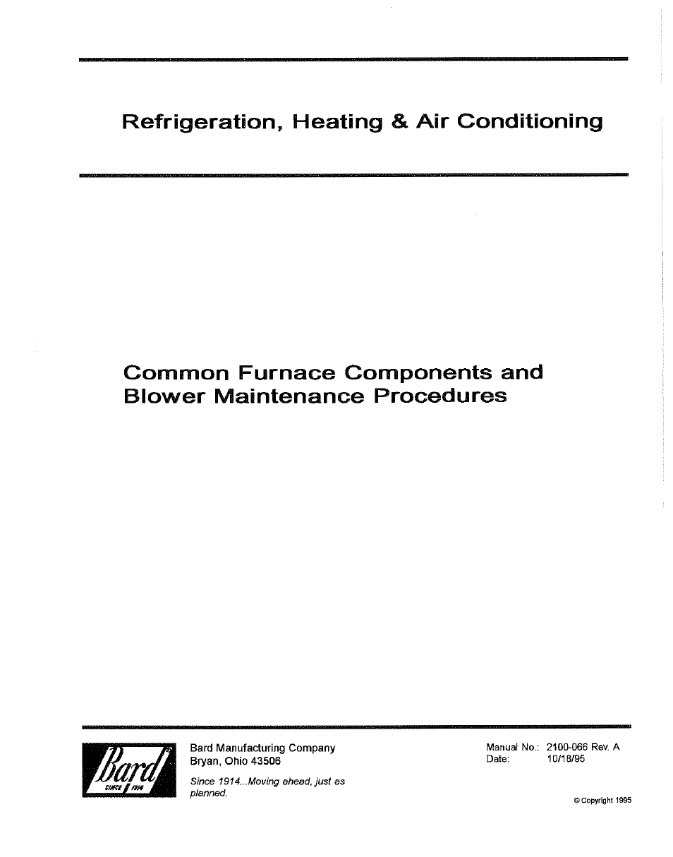 Bard 2100-066 Rev. A User Manual | 15 pages