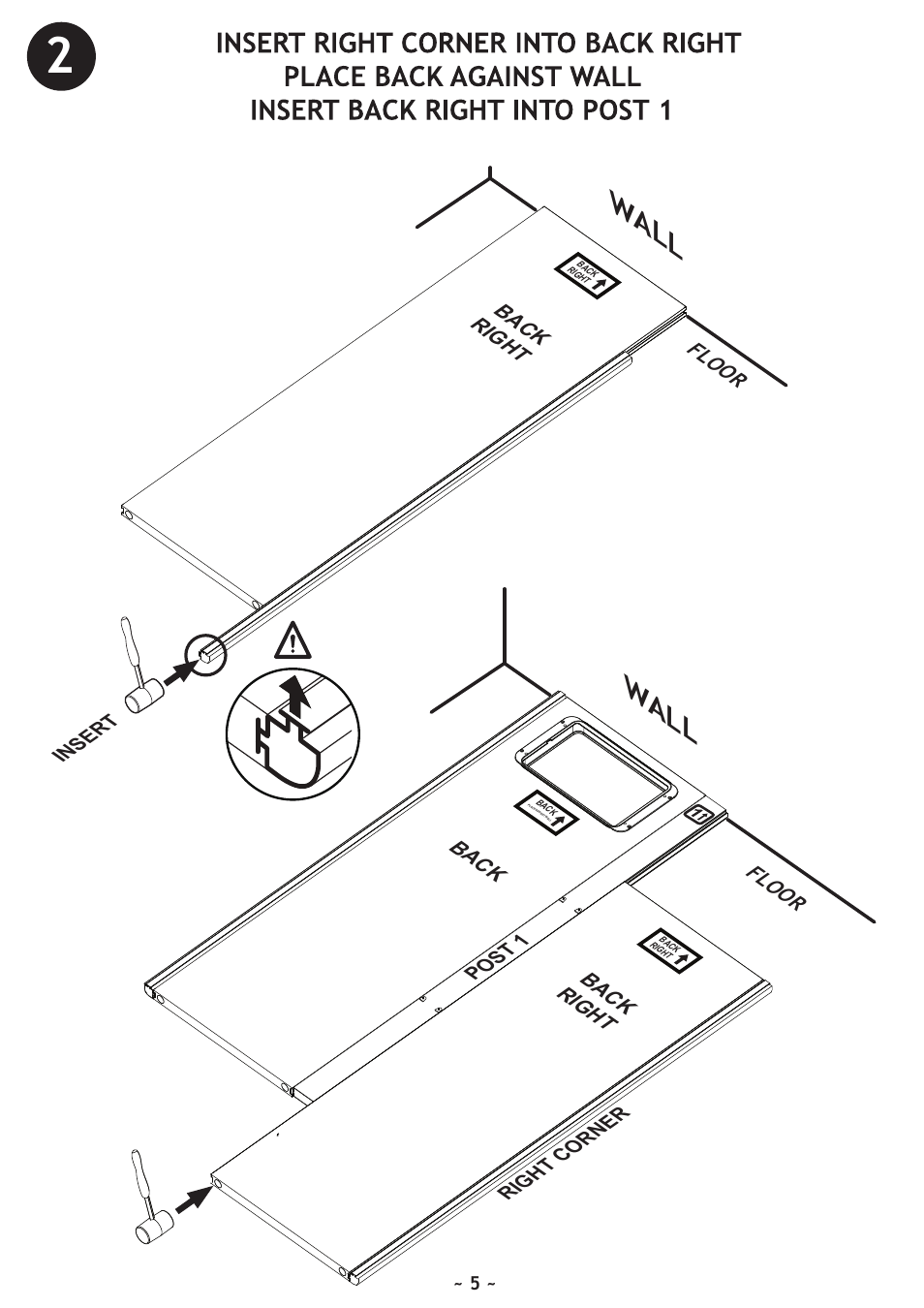 Wall, Floor, Back right | Back | Vintage Cellars WineKoolR Slimline 500 User Manual | Page 5 / 24