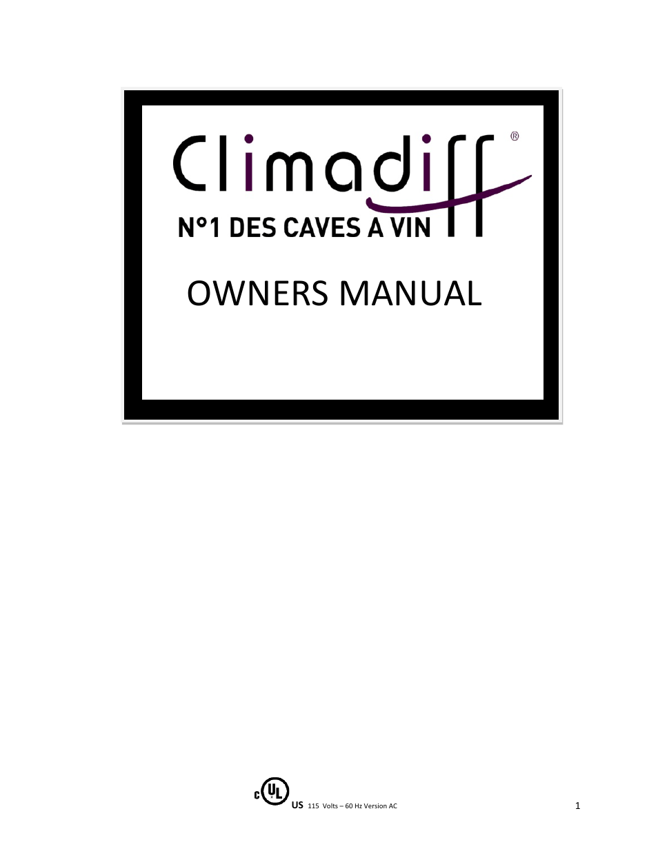 Vintage Cellars CL:DV315MGN3U User Manual | 25 pages