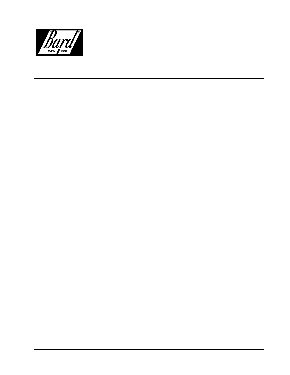 Bard CMH-3 User Manual | 5 pages