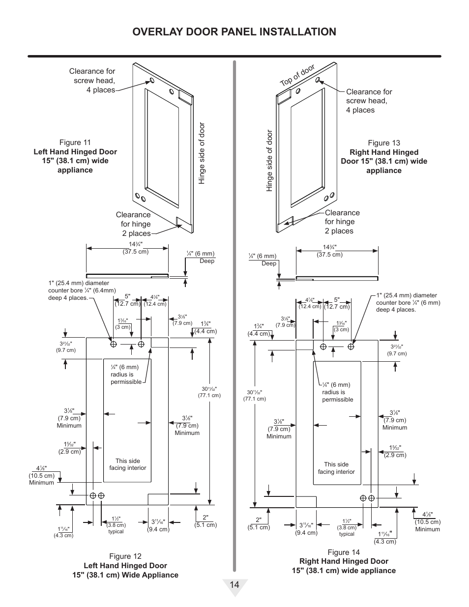 Overlay door panel installation | Vintage Cellars MP24WD User Manual | Page 14 / 24