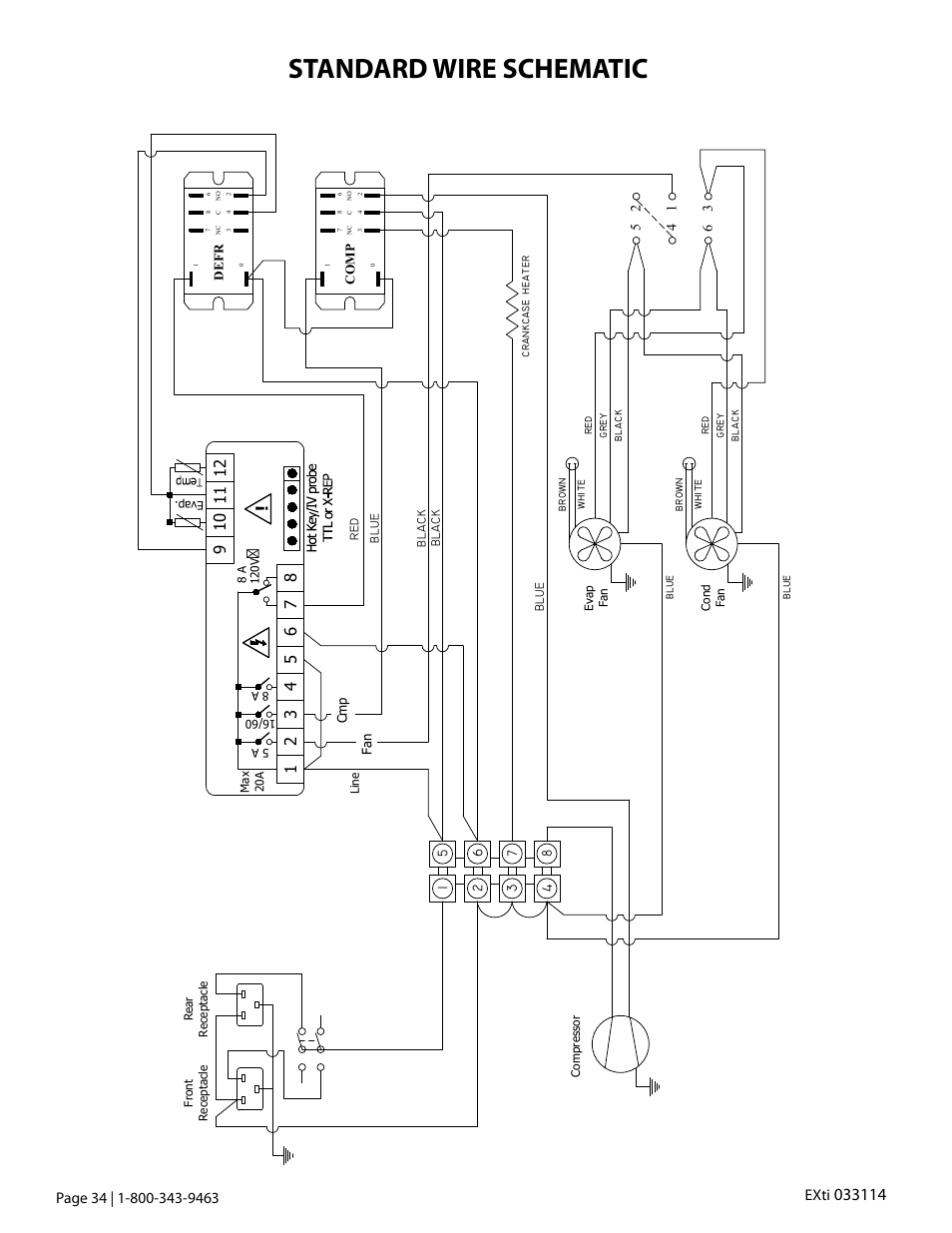 Standard wire schematic | Vintage Cellars Extreme ti Series User Manual | Page 36 / 50