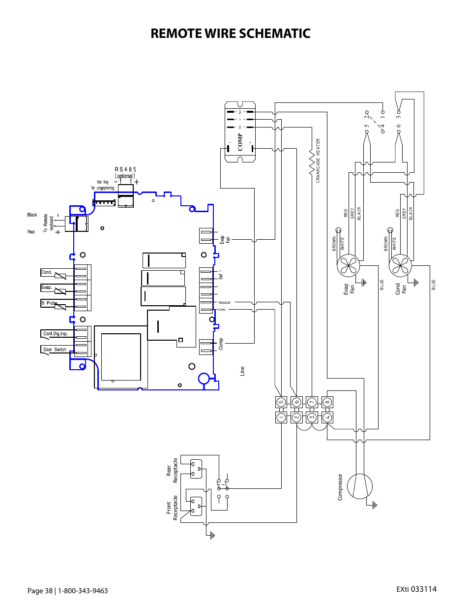 Remote wire schematic, Exti | Vintage Cellars Extreme ti Series User Manual | Page 40 / 50