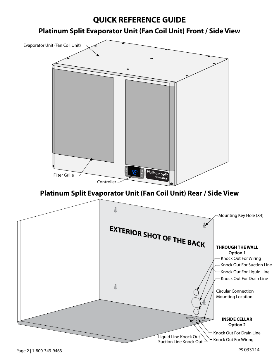 Quick reference guide | Vintage Cellars Platinum Split Owners Manual User Manual | Page 4 / 26