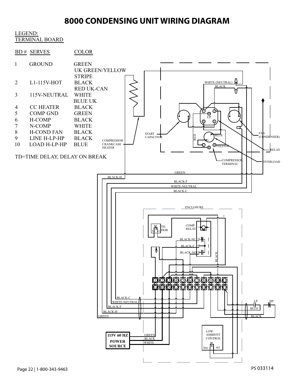 8000 condensing unit wiring diagram | Vintage Cellars Platinum Split Tech Manual User Manual | Page 24 / 46