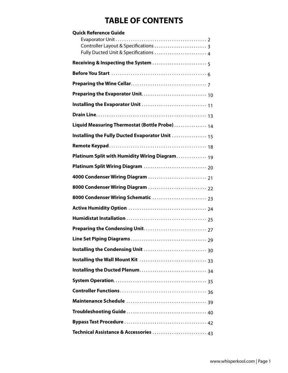 Vintage Cellars Platinum Split Tech Manual User Manual | Page 3 / 46