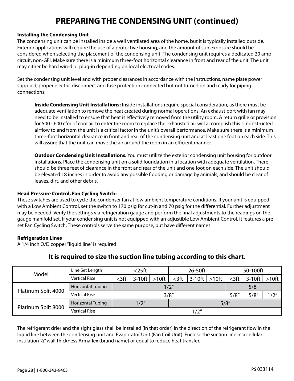 Preparing the condensing unit (continued) | Vintage Cellars Platinum Split Tech Manual User Manual | Page 30 / 46