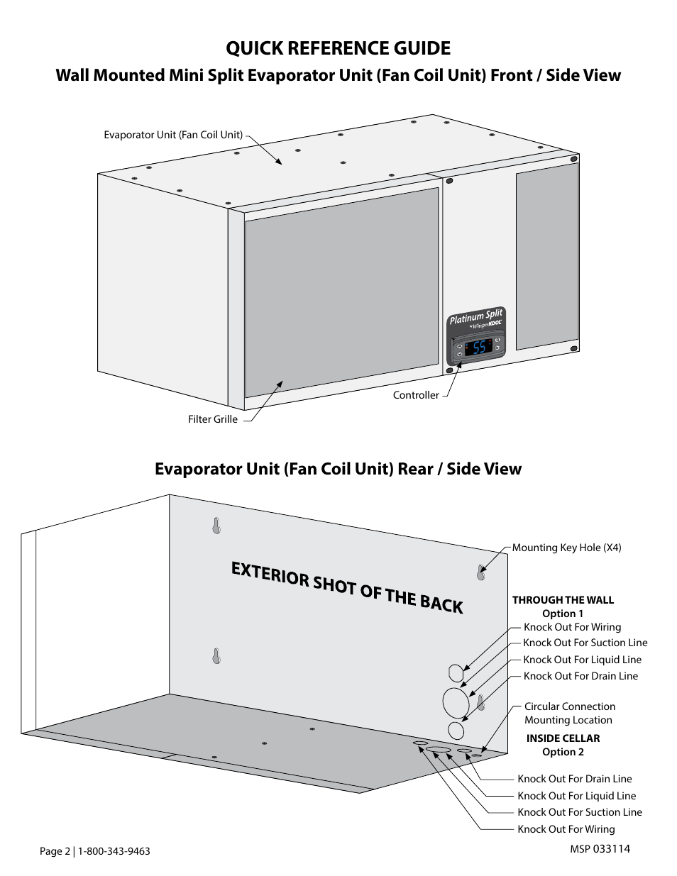 Quick reference guide | Vintage Cellars Platinum Mini Split Owners Manual User Manual | Page 4 / 26