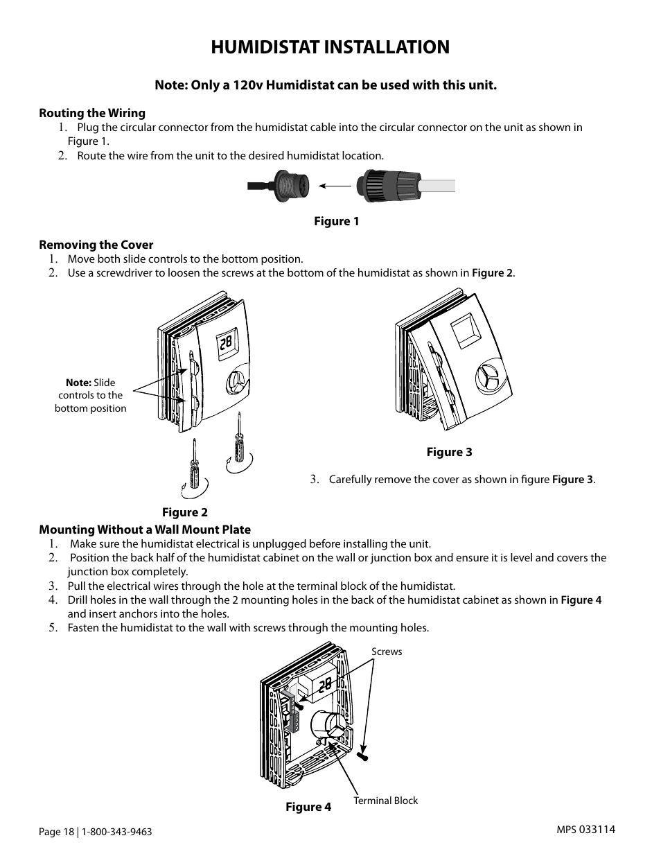 Humidistat installation | Vintage Cellars Platinum MIni Split Tech Manual User Manual | Page 20 / 40