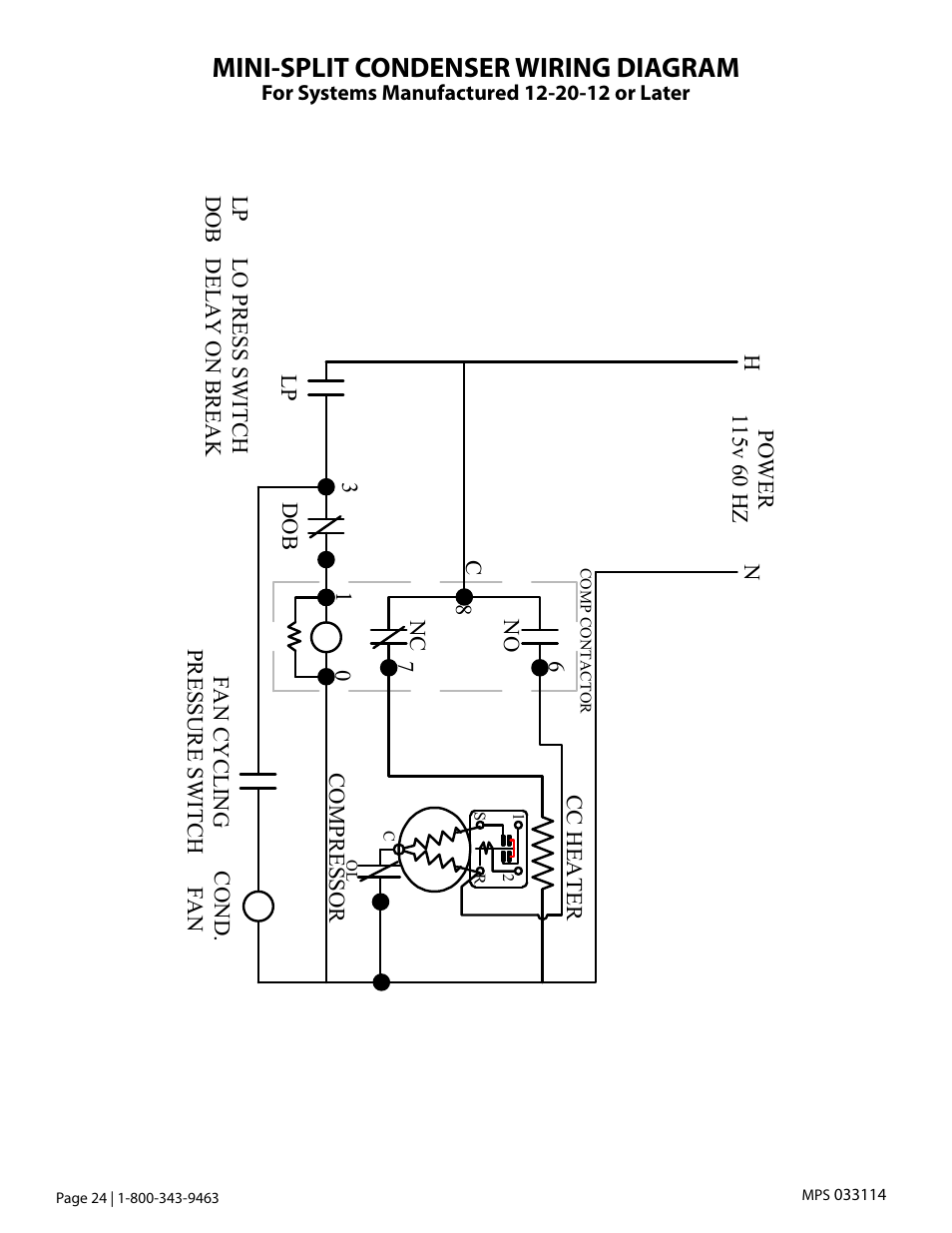 Mini-split condenser wiring diagram | Vintage Cellars Platinum MIni Split Tech Manual User Manual | Page 26 / 40