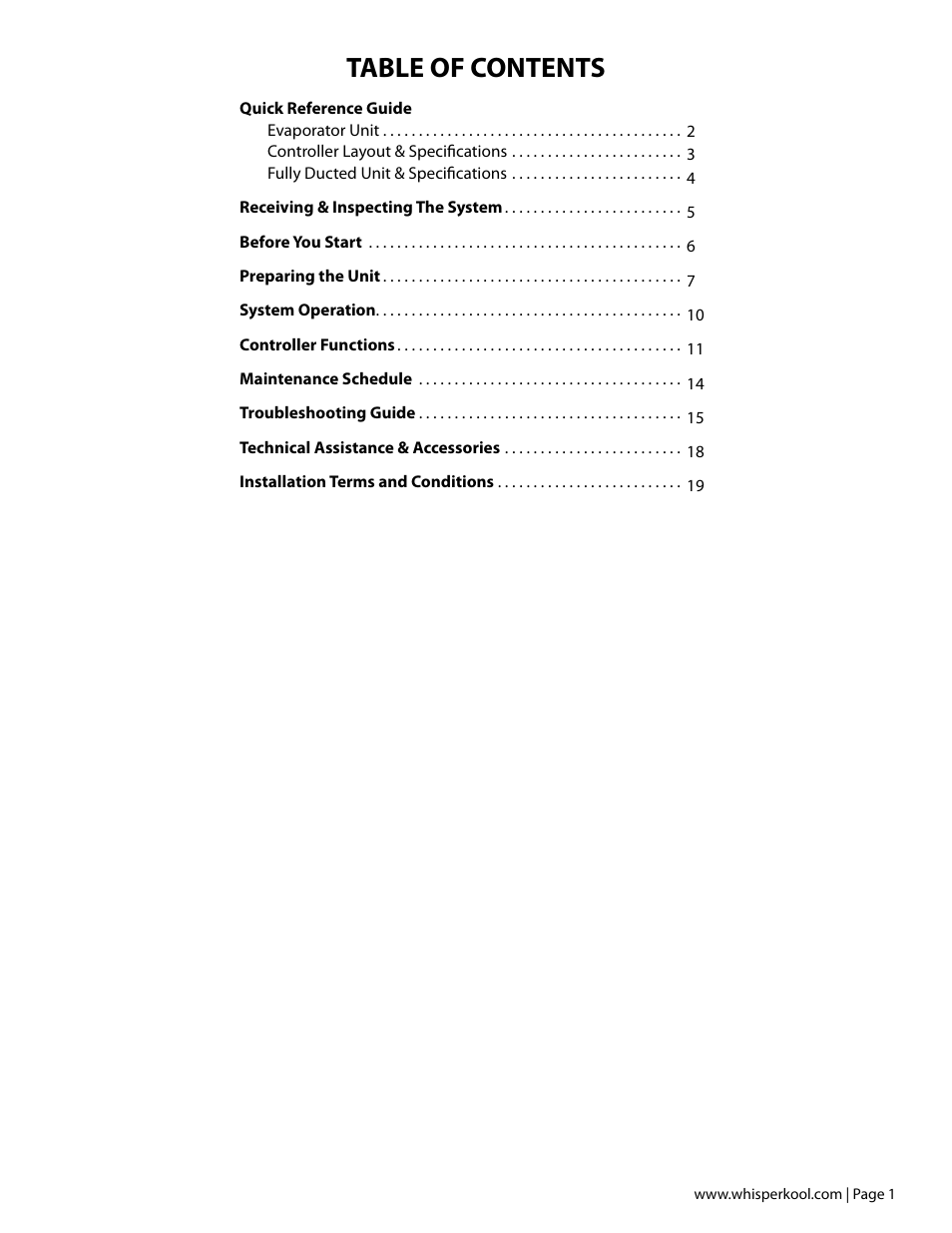Vintage Cellars Platinum Split WC User Manual | Page 3 / 26