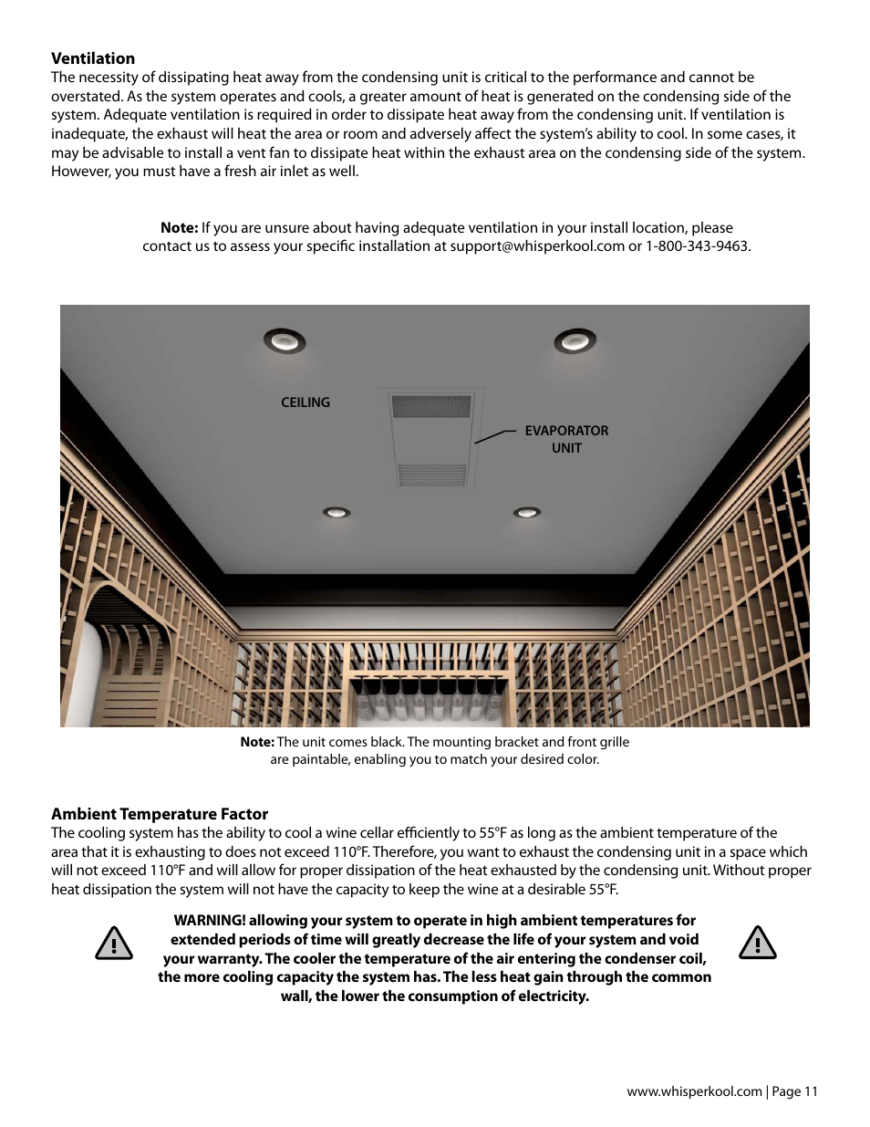 Vintage Cellars Ceiling Mount User Manual | Page 13 / 58