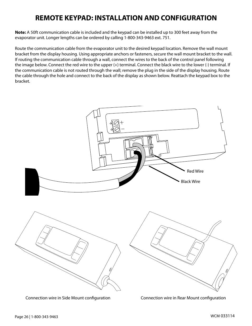 Remote keypad: installation and configuration | Vintage Cellars Ceiling Mount User Manual | Page 28 / 58