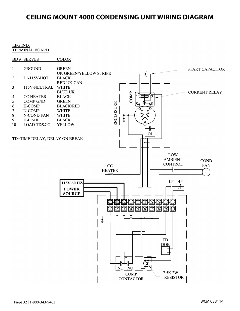 Ceiling mount 4000 condensing unit wiring diagram | Vintage Cellars Ceiling Mount User Manual | Page 34 / 58