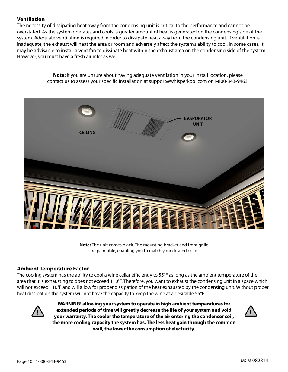 Vintage Cellars Mini Ceiling Mount User Manual | Page 12 / 50