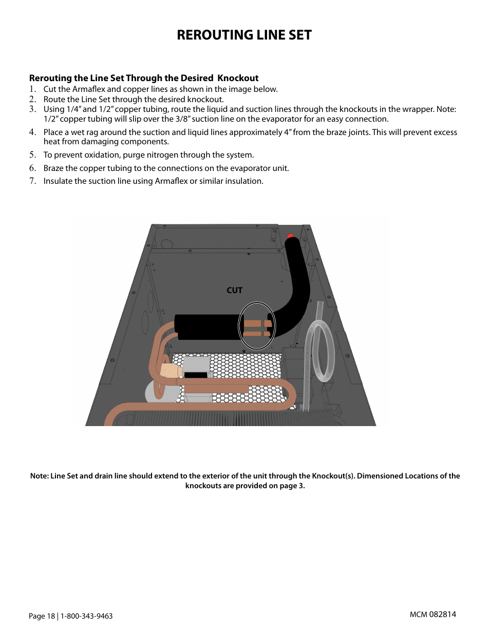 Rerouting line set | Vintage Cellars Mini Ceiling Mount User Manual | Page 20 / 50
