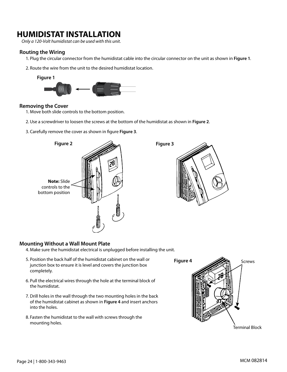 Humidistat installation | Vintage Cellars Mini Ceiling Mount User Manual | Page 26 / 50