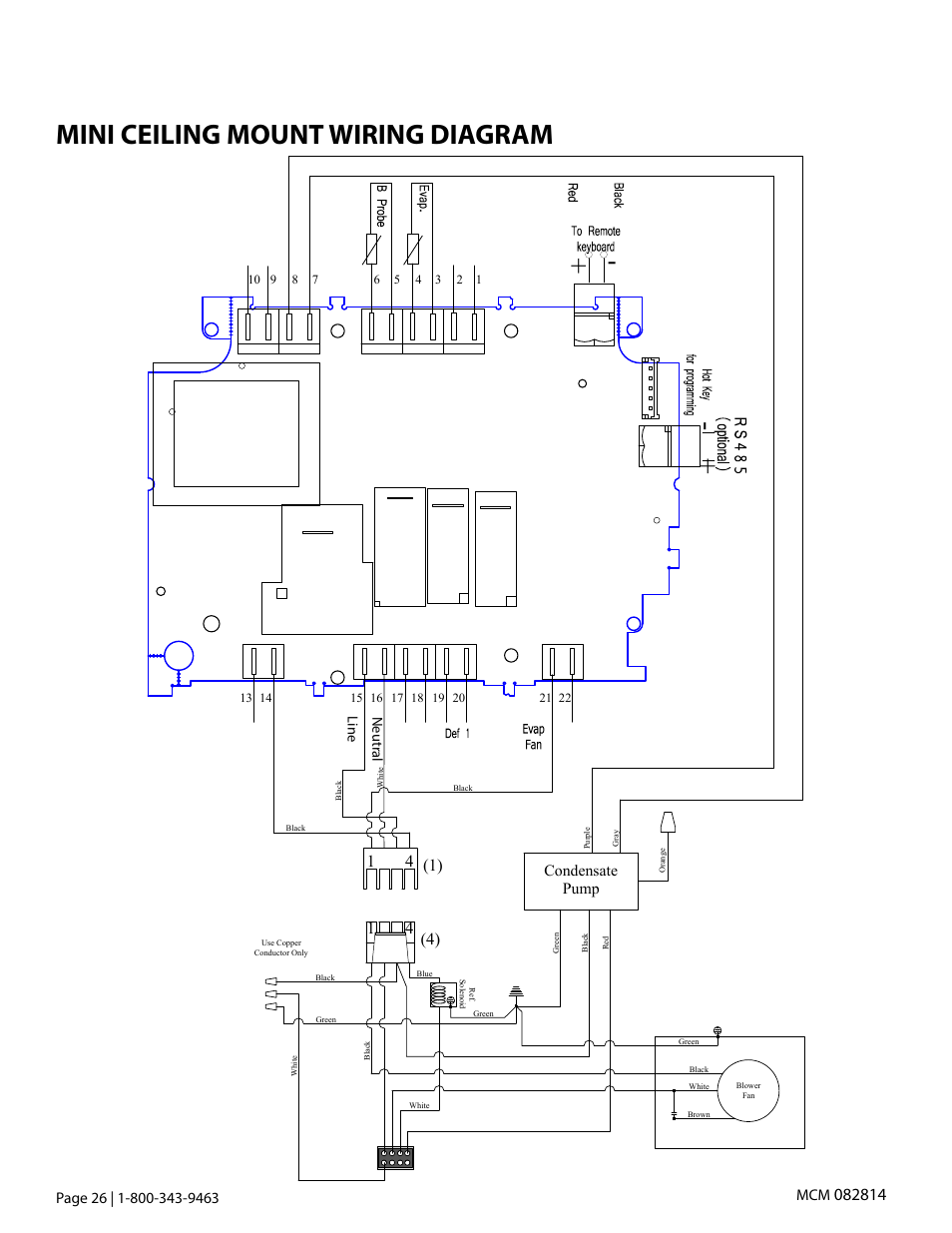 Mini ceiling mount wiring diagram | Vintage Cellars Mini Ceiling Mount User Manual | Page 28 / 50