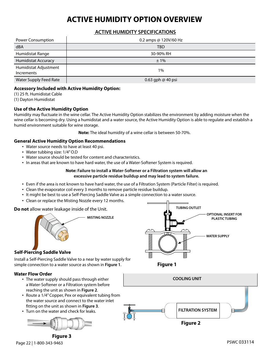 Active humidity option overview | Vintage Cellars Platinum Split Fully Ducted 4000WC User Manual | Page 24 / 44