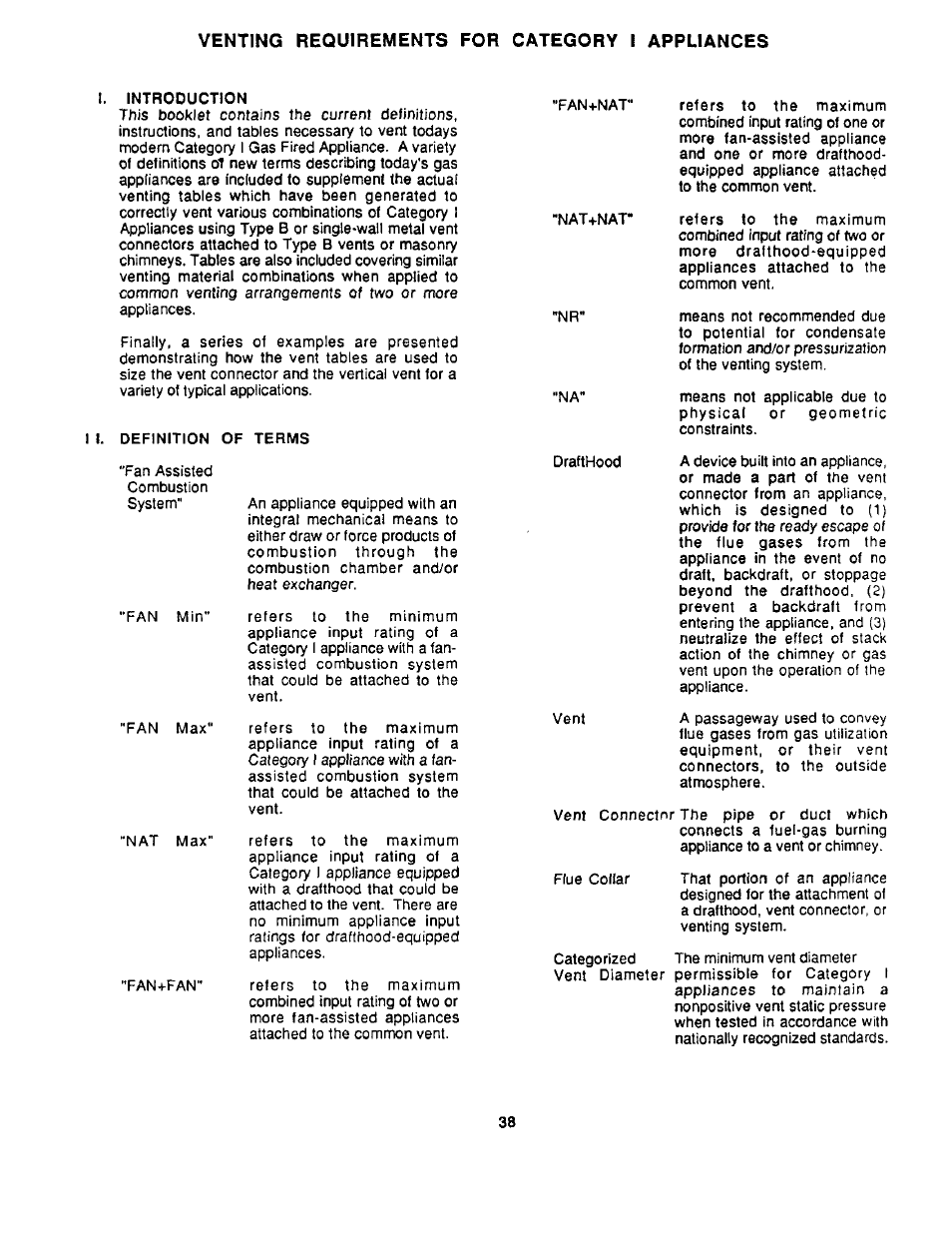 Venting requirements for category i appliances | Bard Bayrd Furnace 403293A User Manual | Page 40 / 70