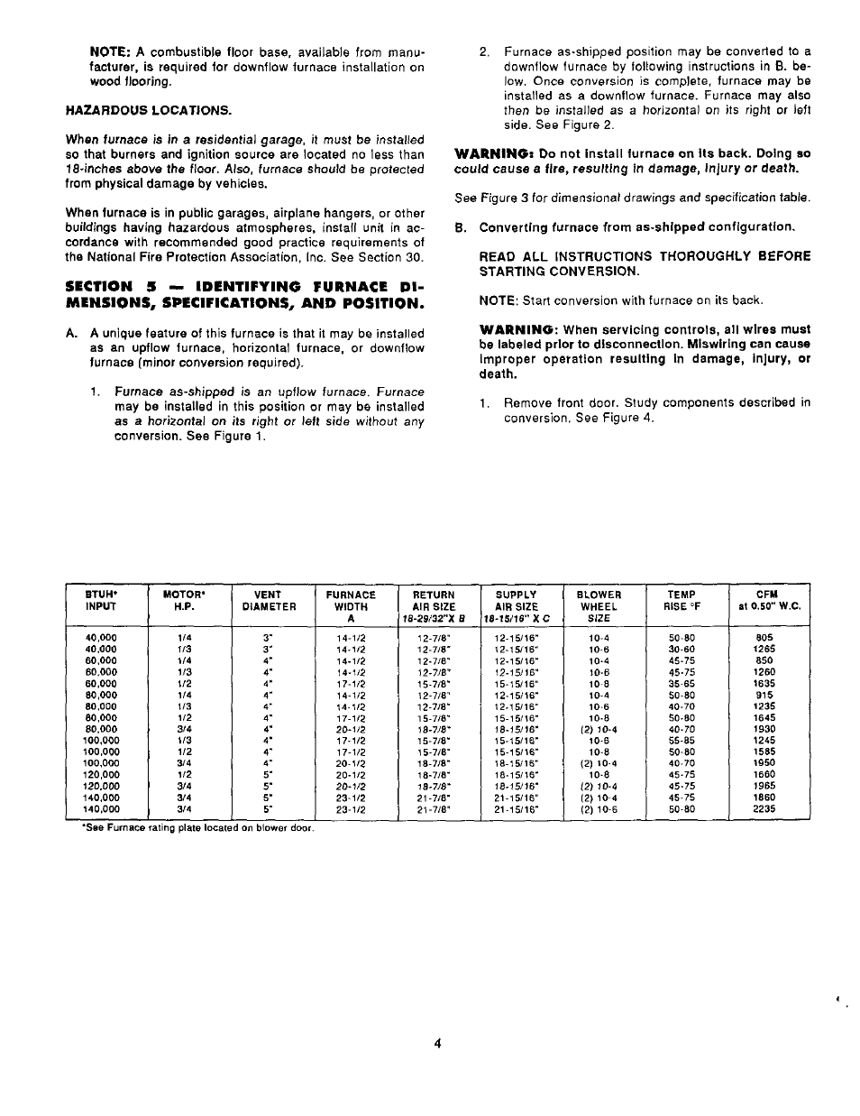 Bard Bayrd Furnace 403293A User Manual | Page 6 / 70