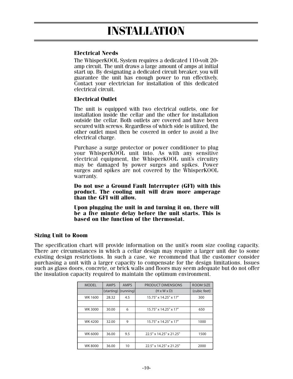 Installation | Vintage Cellars XLT Series User Manual | Page 12 / 36