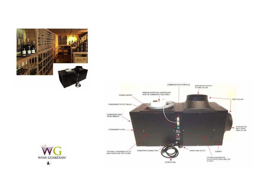 Vintage Cellars Wine Guardian Ducted Quick Start Installation Guide User Manual | 2 pages