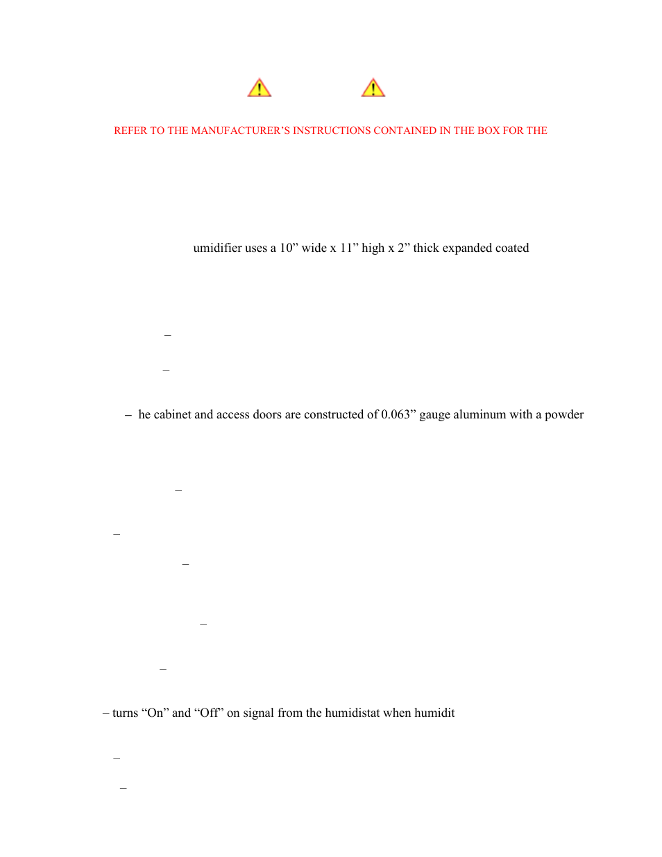 Size and capacity | Vintage Cellars Wine Guardian Humidifier Manual User Manual | Page 5 / 19