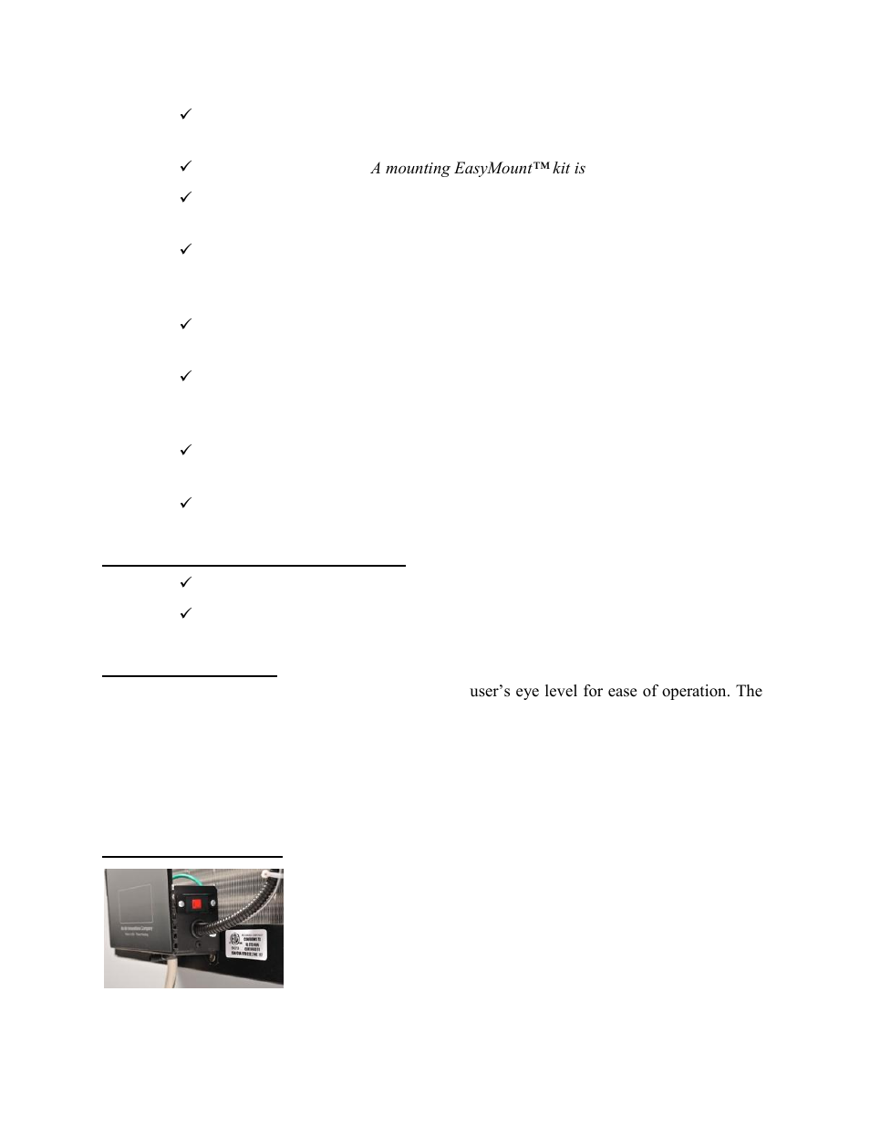 Performing a pre-installation check, Locating the system, Power cord location | Vintage Cellars Through-the-Wall Wine Cellar Cooling System Manual User Manual | Page 22 / 47