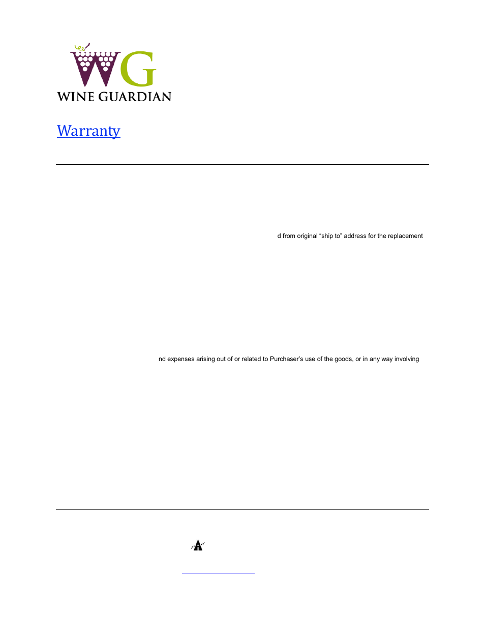 Warranty, Wine guardian | Vintage Cellars Through-the-Wall Wine Cellar Cooling System Manual User Manual | Page 45 / 47