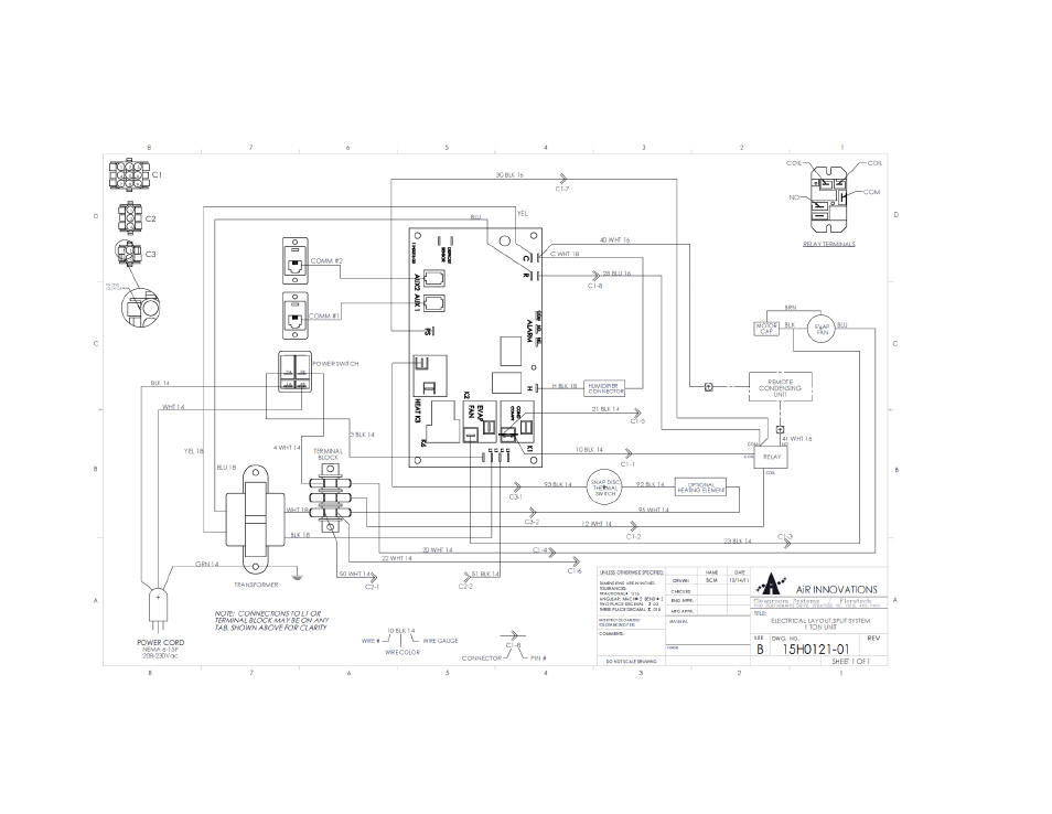 Wiring diagram for ss088 units | Vintage Cellars Wine Guardian Split System Manual User Manual | Page 16 / 68