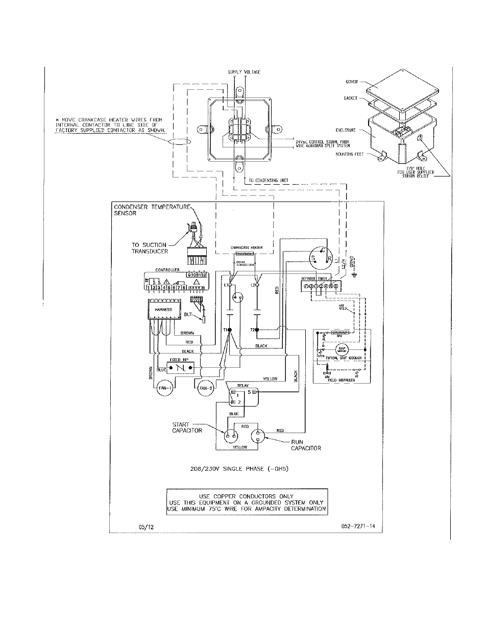 Condensing section wiring schematic for ss088 | Vintage Cellars Wine Guardian Split System Manual User Manual | Page 21 / 68