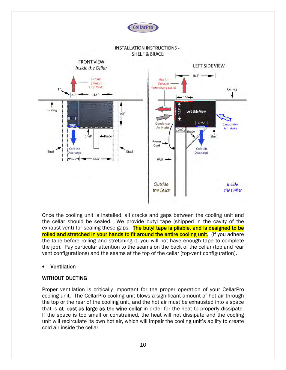 Vintage Cellars 1800 Series CellarPro User Manual | Page 10 / 28