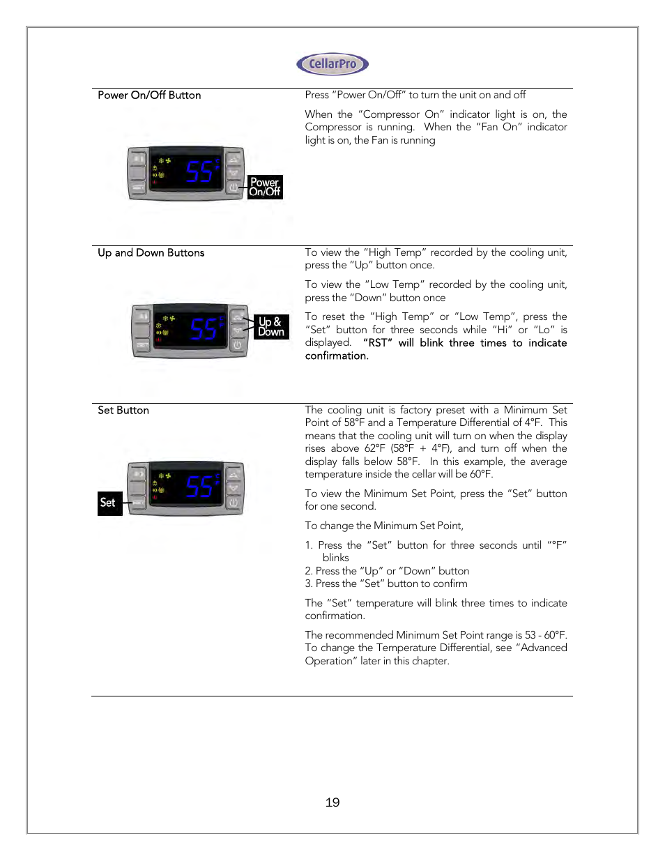 Vintage Cellars 1800 Series CellarPro User Manual | Page 19 / 28