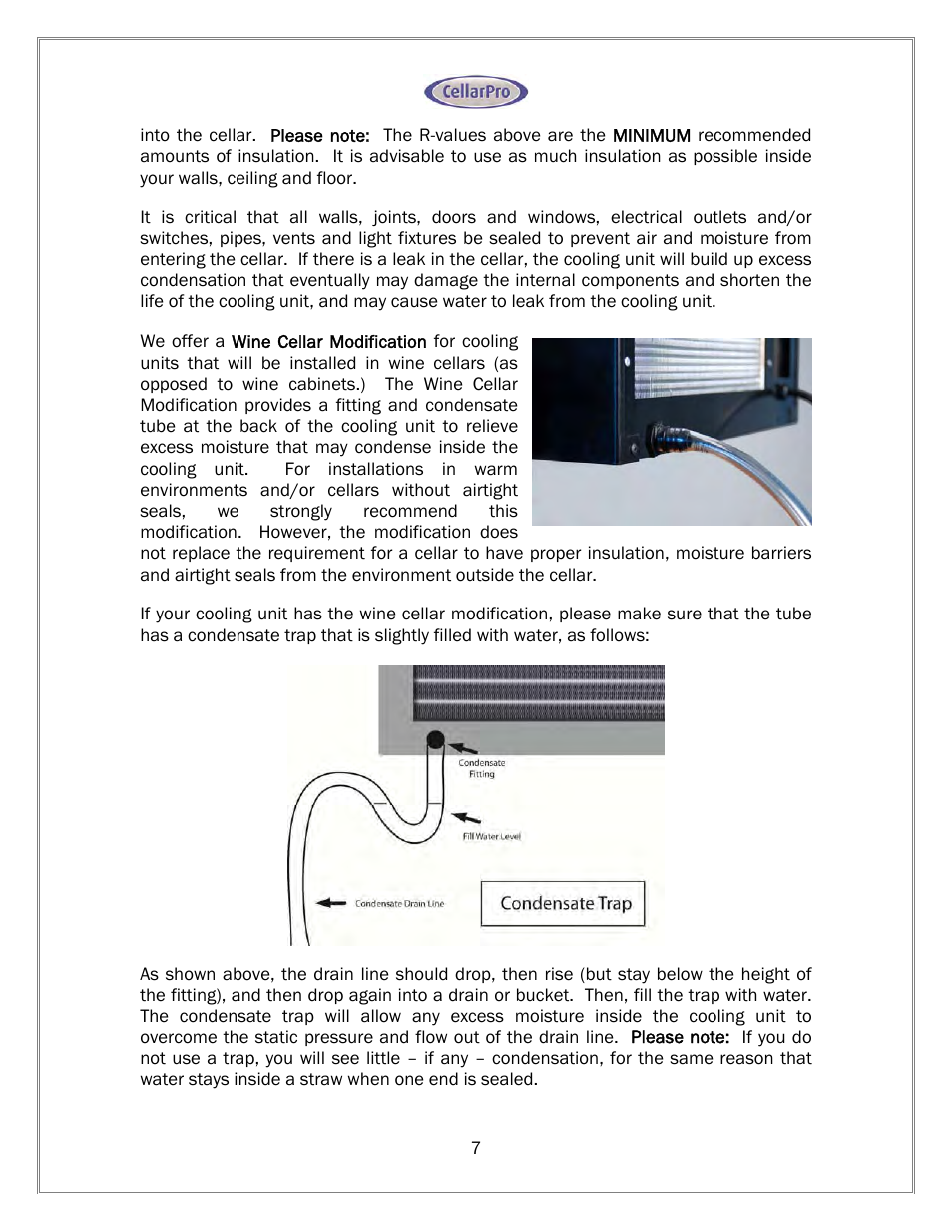 Vintage Cellars 1800 Series CellarPro User Manual | Page 7 / 28