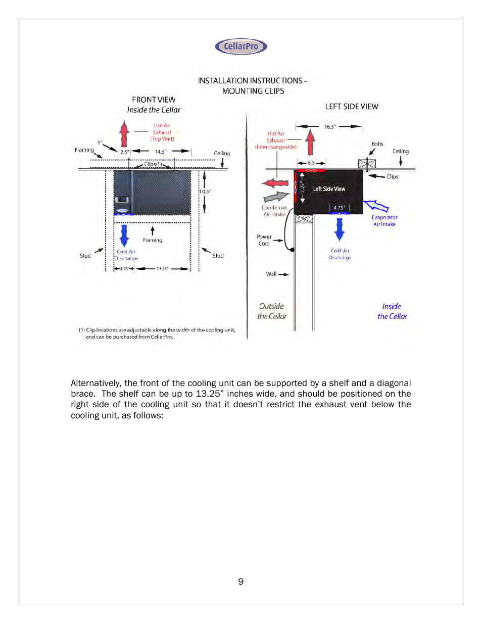 Vintage Cellars 1800 Series CellarPro User Manual | Page 9 / 28