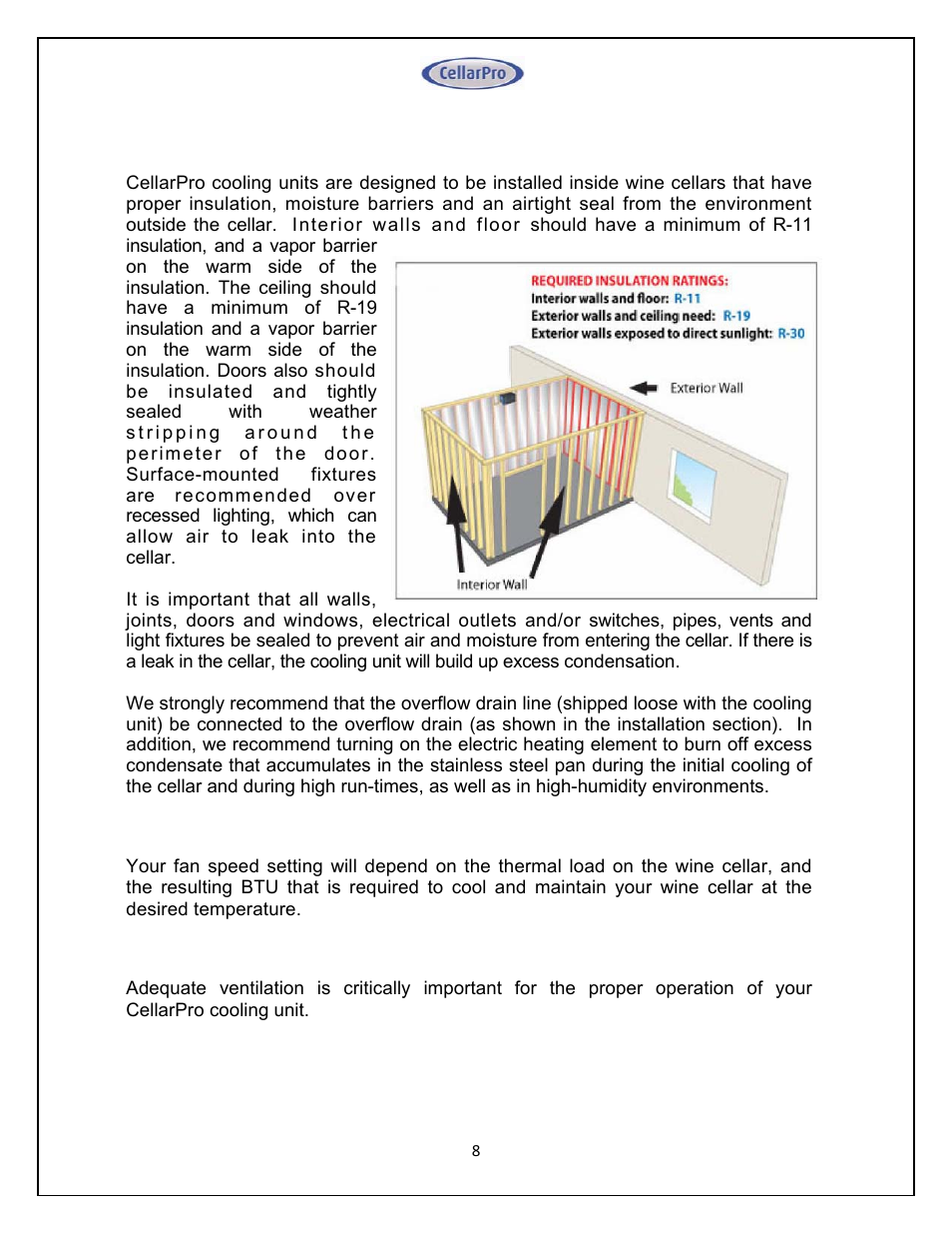 Vintage Cellars Split System CellarPro User Manual | Page 8 / 36