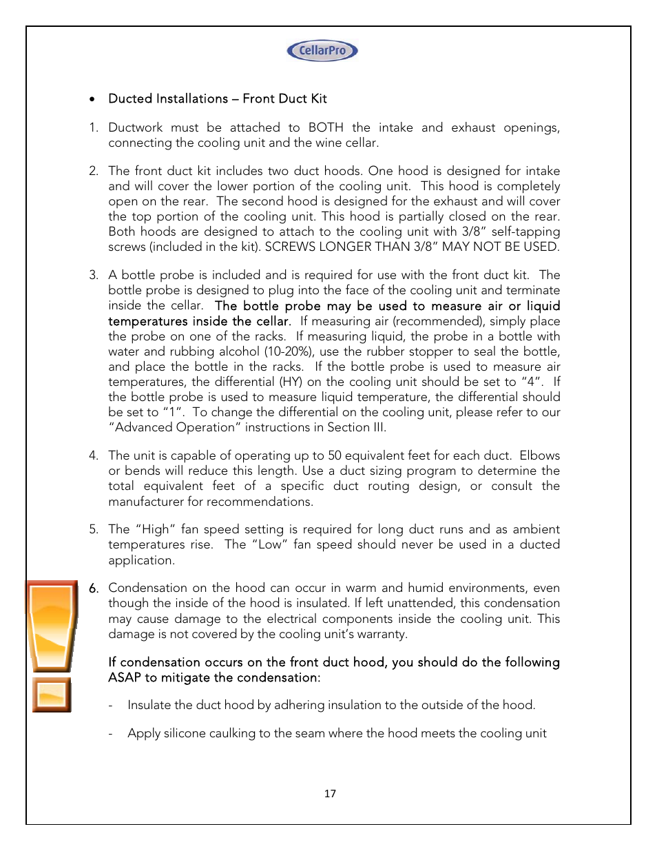 Vintage Cellars 4200VSI CellarPro User Manual | Page 17 / 31