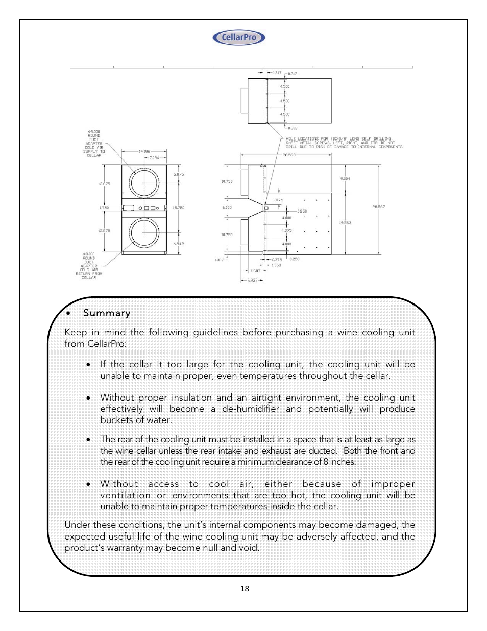 Vintage Cellars 4200VSI CellarPro User Manual | Page 18 / 31