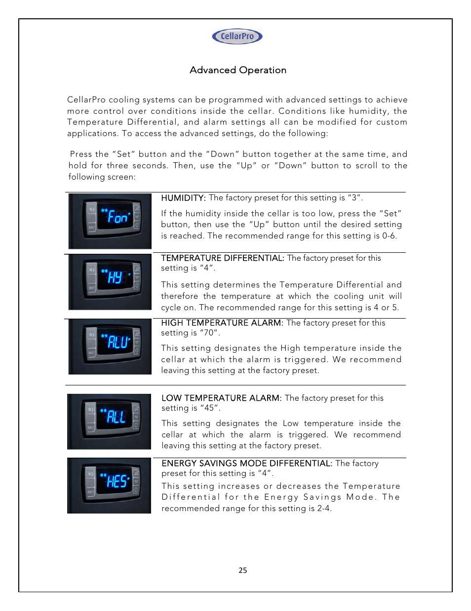 Vintage Cellars 4200VSI CellarPro User Manual | Page 25 / 31