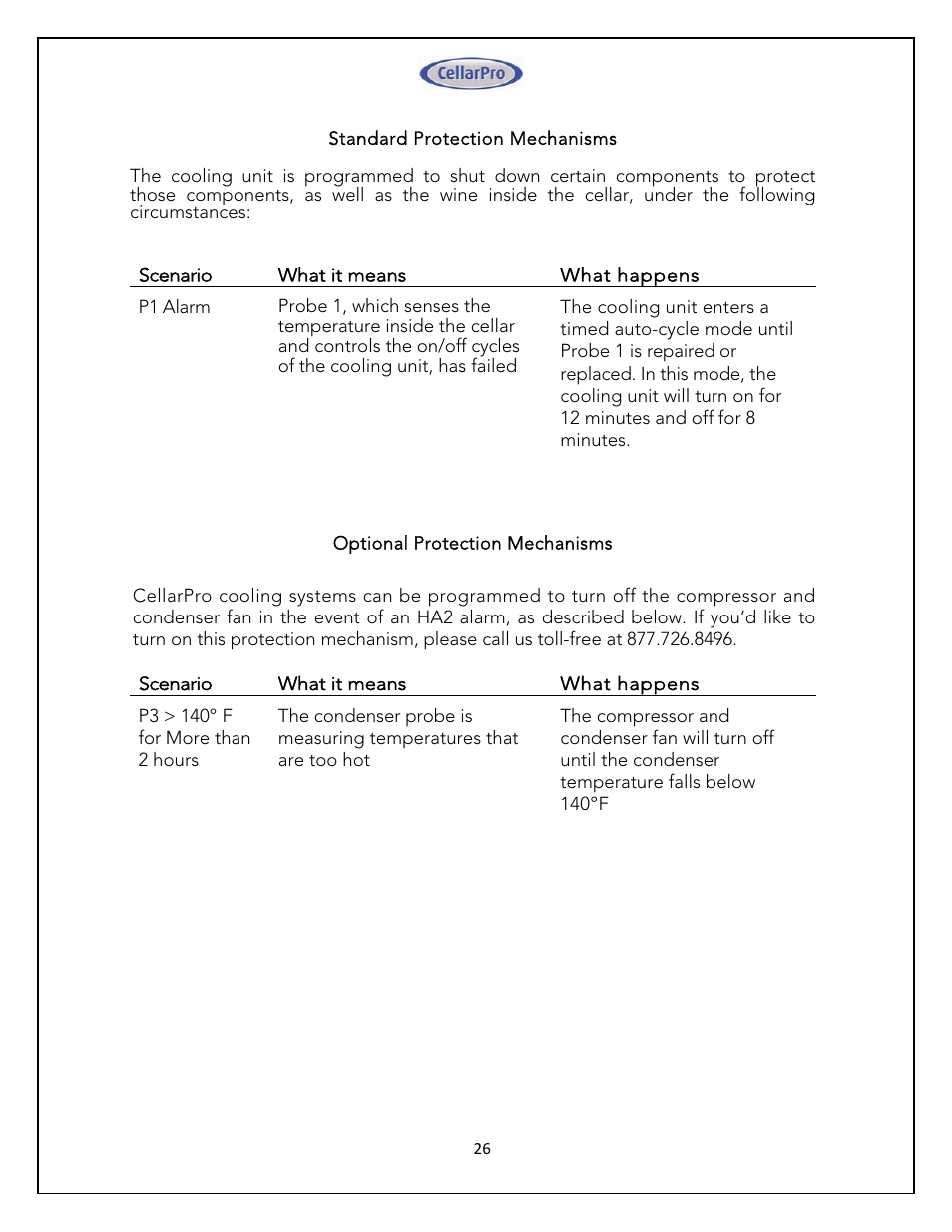 Vintage Cellars 4200VSI CellarPro User Manual | Page 26 / 31
