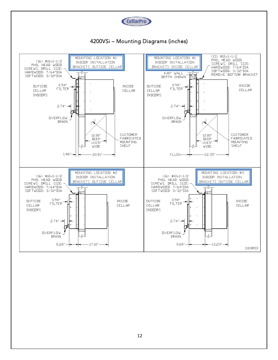 Vintage Cellars 4200VSI 220V CellarPro User Manual | Page 12 / 29