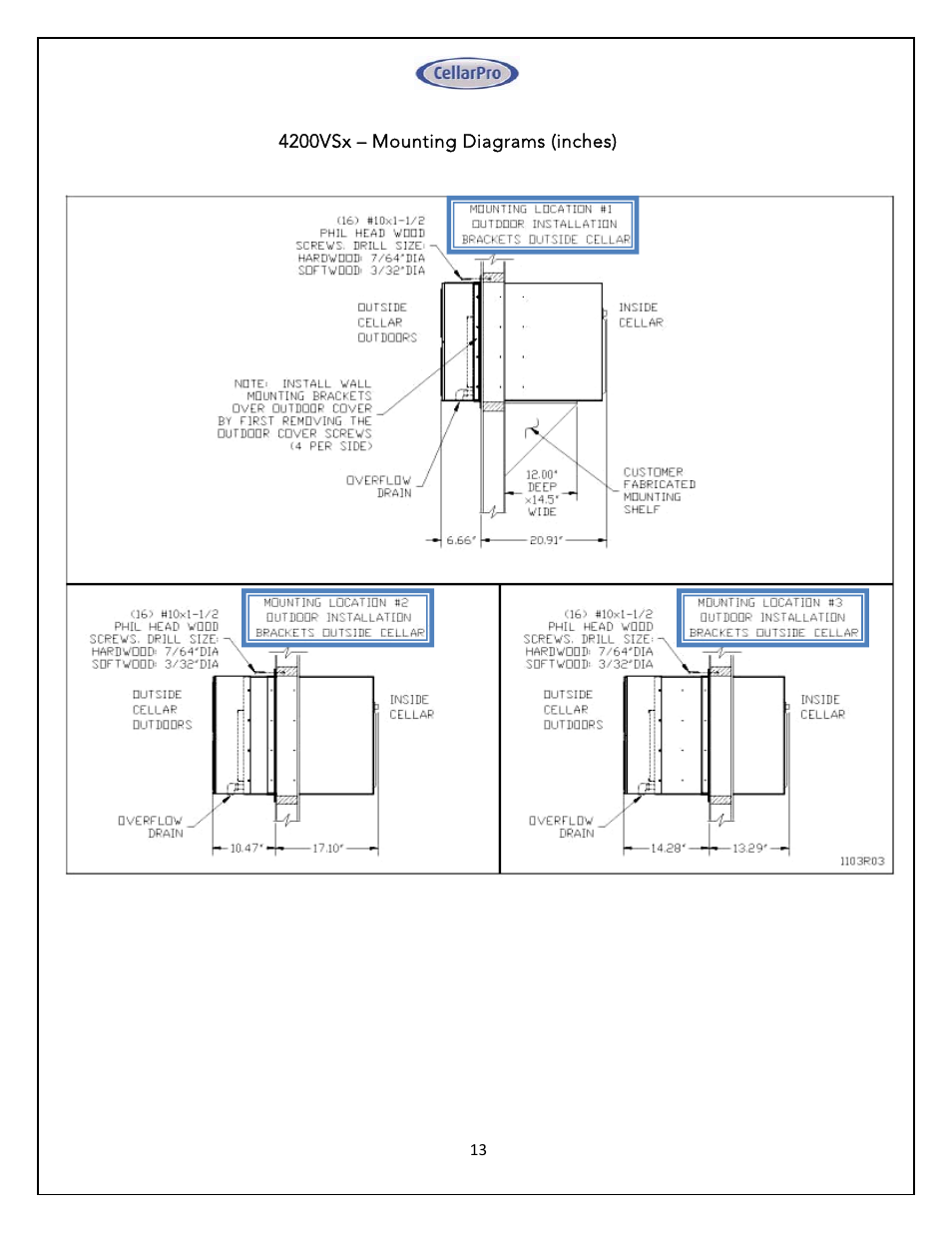Vintage Cellars 4200VSI 220V CellarPro User Manual | Page 13 / 29