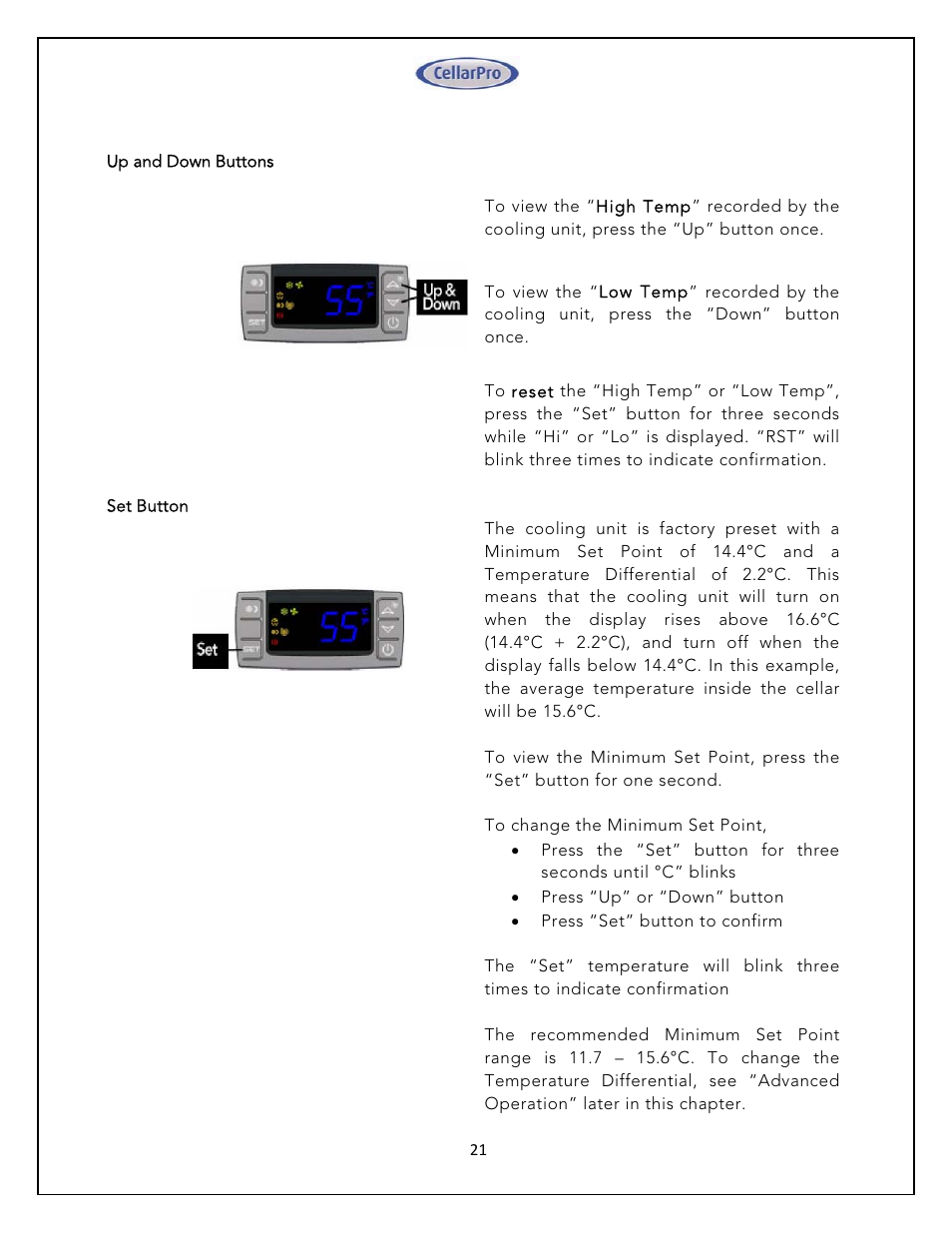 Vintage Cellars 4200VSI 220V CellarPro User Manual | Page 21 / 29