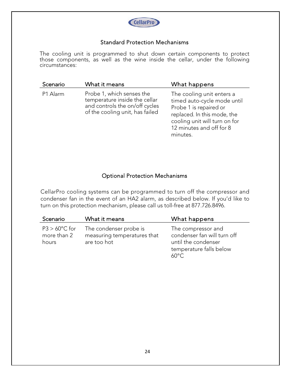 Vintage Cellars 4200VSI 220V CellarPro User Manual | Page 24 / 29