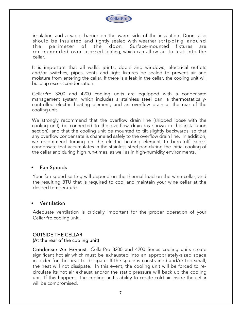 Vintage Cellars 4200 VSi CellarPro User Manual | Page 7 / 31