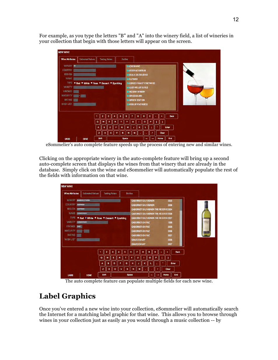 Label graphics | Vintage Cellars ESOMM004 User Manual | Page 14 / 24